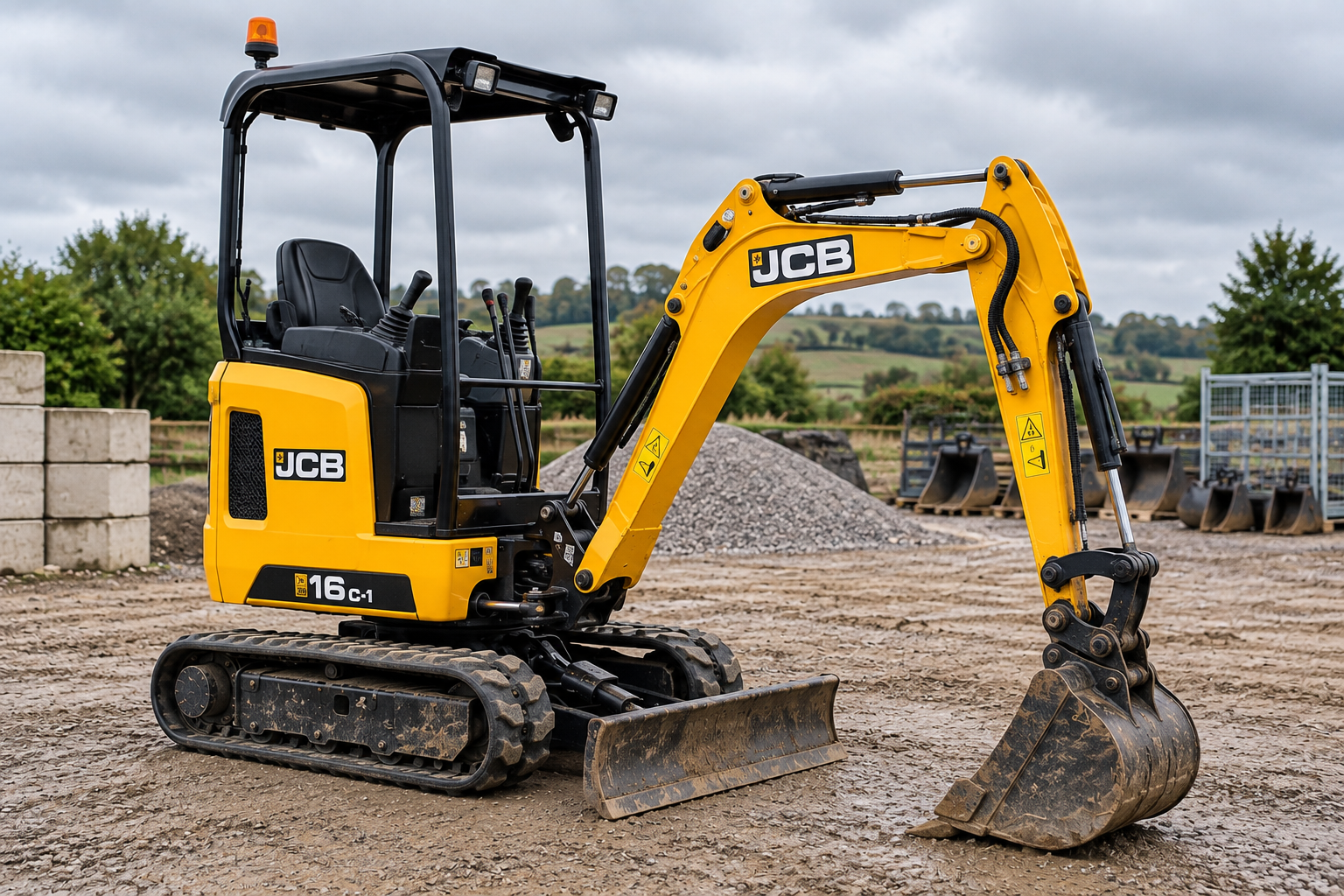 JCB 16 C1 1.5 Ton available for hire in Northamptonshire from LJM Plant Hire