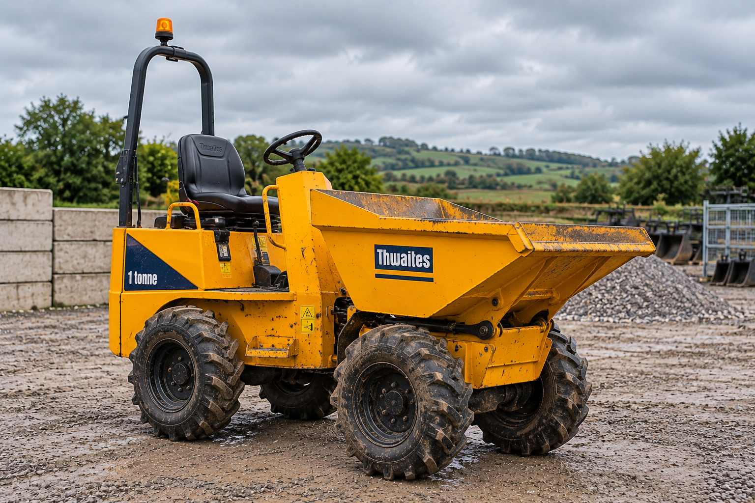 Thwaites 1 Ton Dumper available for hire in Northamptonshire from LJM Plant Hire